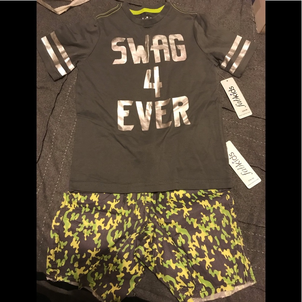 Boys size sm 4/5 FabKids shorts outfit
